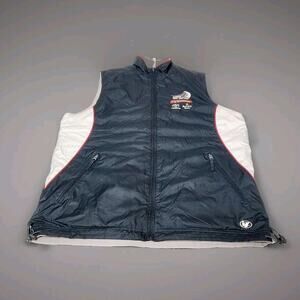 Team New Zealand Yacht Racing Reversible Full Zip Nylon Fleece Vest sz Medium
